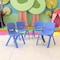 Flash Furniture Blue Plastic Stackable School Chair with 12'' Seat Height, PK4 4-YU-YCX4-001-BLUE-GG - alternate 1